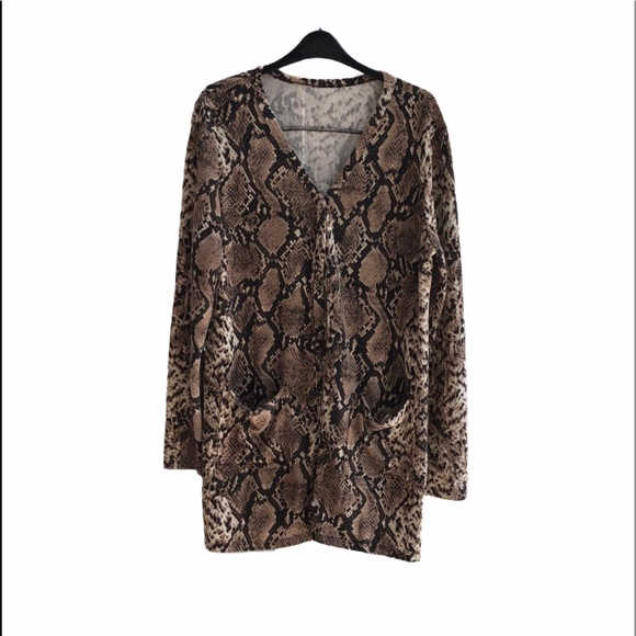 Snakeskin Print Cardigan - Picture 1 of 4